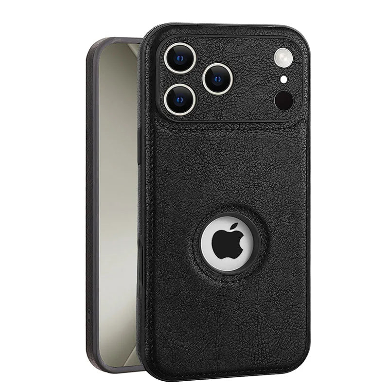 Logo View Luxury Leather Camera Lens Protection Case - sky-case