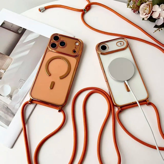Luxury Plating Magnetic Necklace Case - sky-case