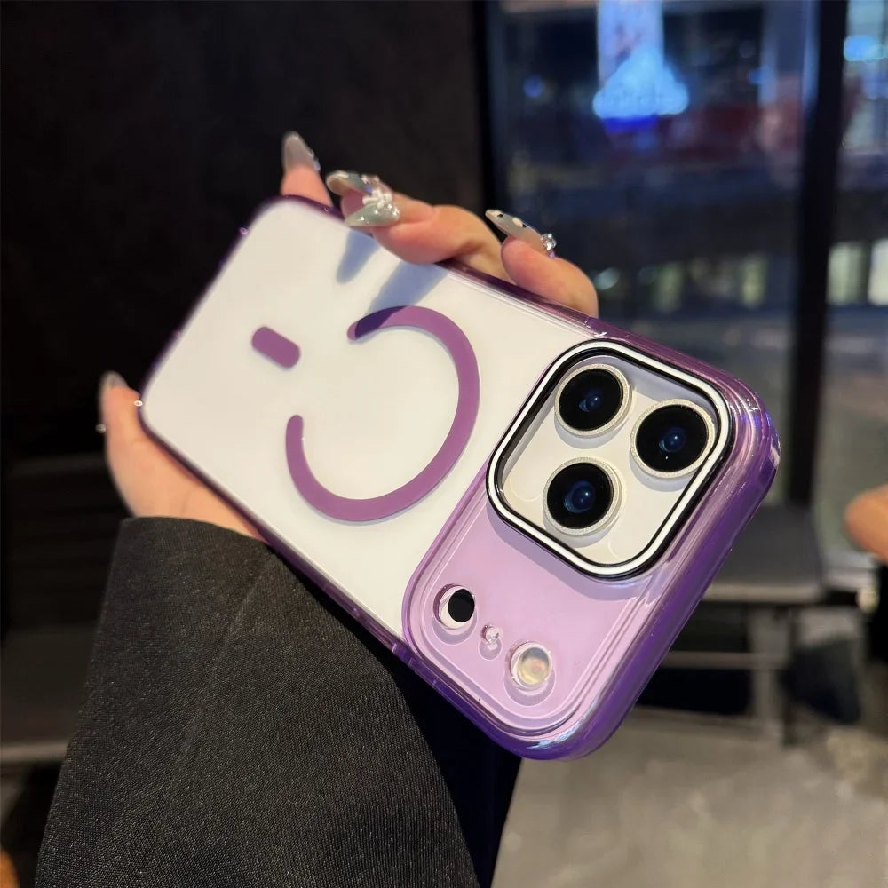 Clear Magnetic iPhone Case, Magsafe Hard Cover - sky-case