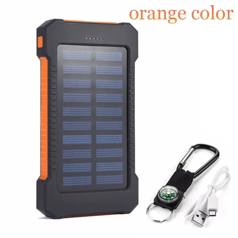 200000mAh Portable Solar Power Bank External Battery Fast Charging Waterproof For All Phones With SOS Flashlight Power Bank Green / 100000mAh - sky-case