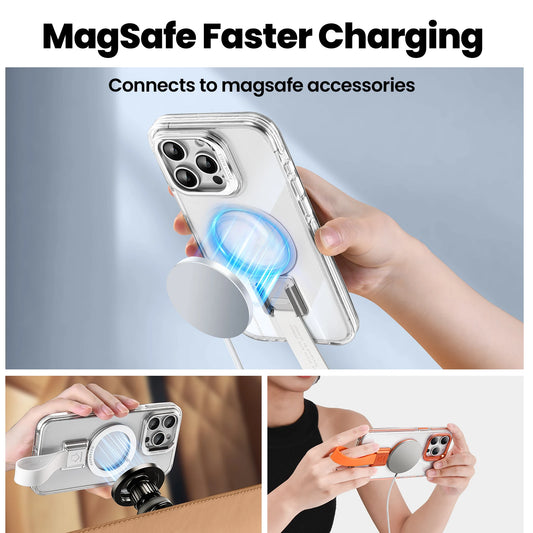 Luxury Magnetic Ring Kickstand Lanyard Cover - sky-case