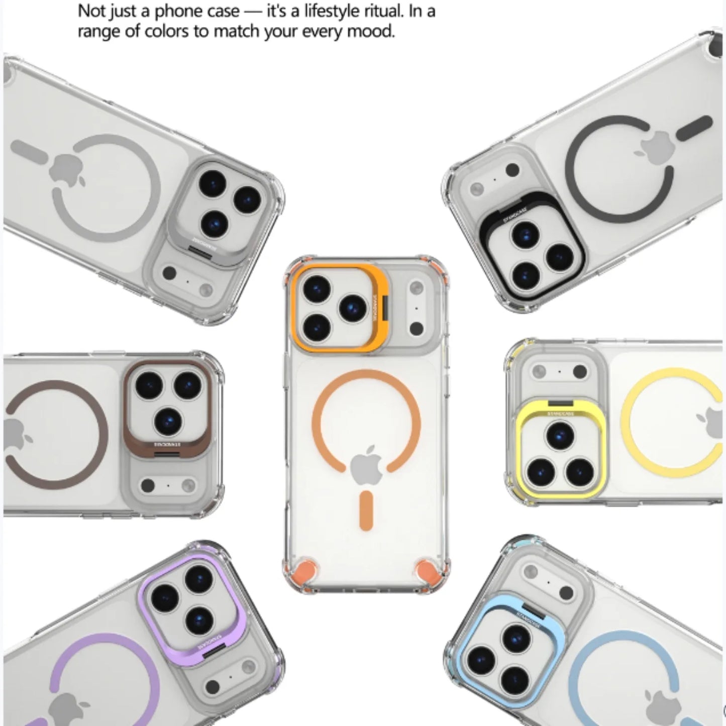 Magnetic Clear Stand Case for iPhone 17 Pro Max 17 Pro 17 Air - sky-case