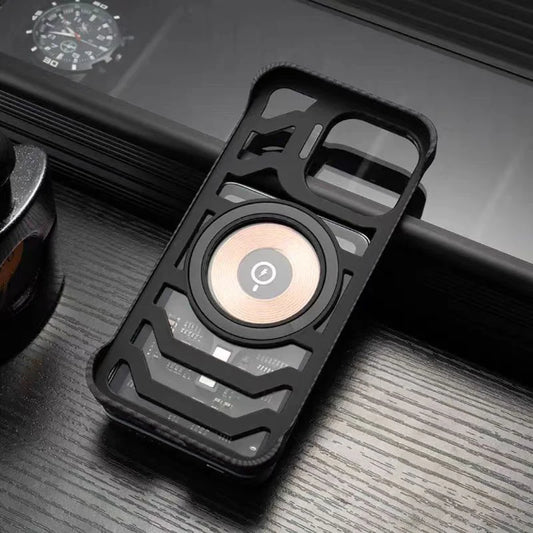 Luxury Carbon Fiber Style Magnetic Phone Cover - sky-case