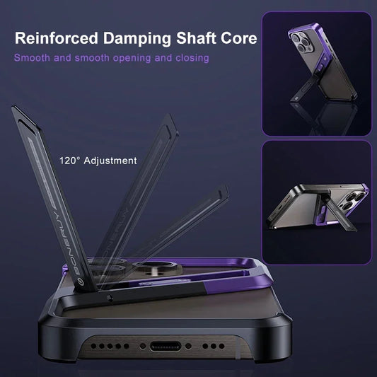 Luxury Metal Geometric Rimless Aluminum Phone Cover - sky-case