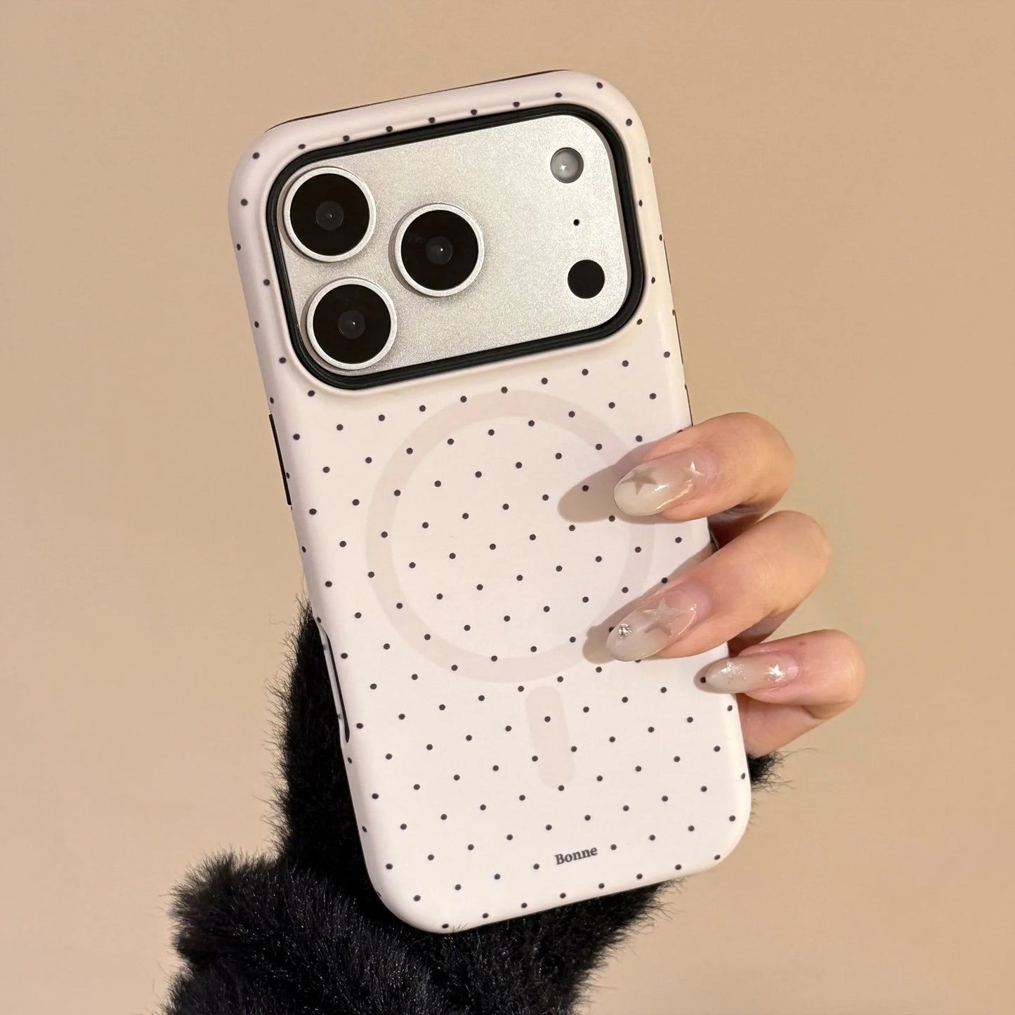 Korean Polka Dot Heart Magnetic Case - sky-case