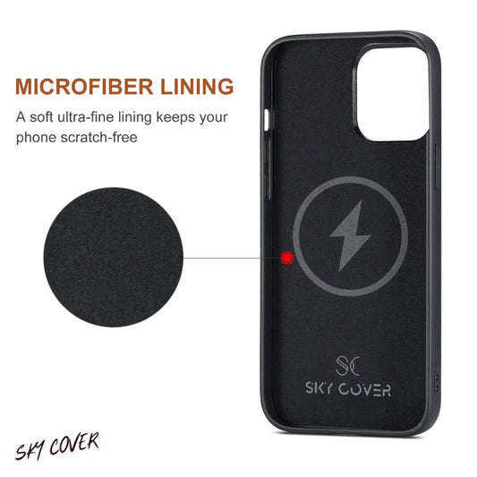 2 in 1 Luxury Leather Wallet Cover Detachable Case with Card Holder compatible with wireless charging MagSafe - sky-case