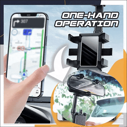Rearview Mirror Phone Holder for Car Mount Phone and GPS Holder Universal Rotating Adjustable Telescopic Car Phone Holder - sky-case
