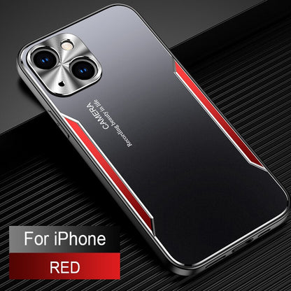 Aluminum Alloy Metal Shockproof Phone Case - TPU+PC Matte Armor Cover Red / for iPhone 11 - sky-case