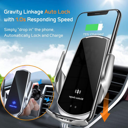 Car Wireless Charger 30W- Qi For iPhone Serie Magnetic USB Infrared Sensor Phone Holder - sky-case