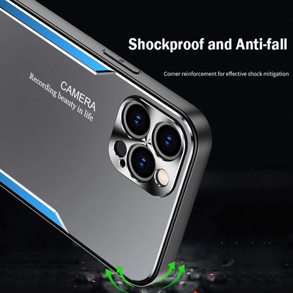 Aluminum Alloy Metal Shockproof Phone Case - TPU+PC Matte Armor Cover - sky-case