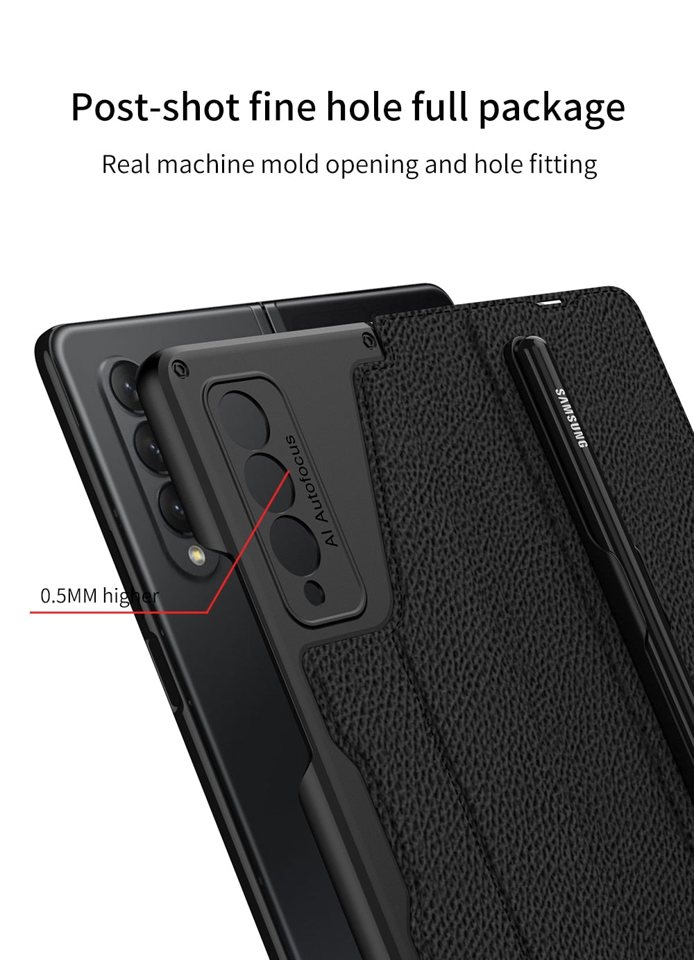 Card Slot Flip Wallet Leather Case for Samsung Galaxy Z Fold 3 4 5G Case with Removable Pen Slot Holder Cover - sky-case