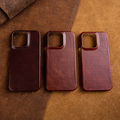 Premium Vintage Retro Genuine Leather Case for iPhone - Luxury Business Phone Aesthetic - sky-case