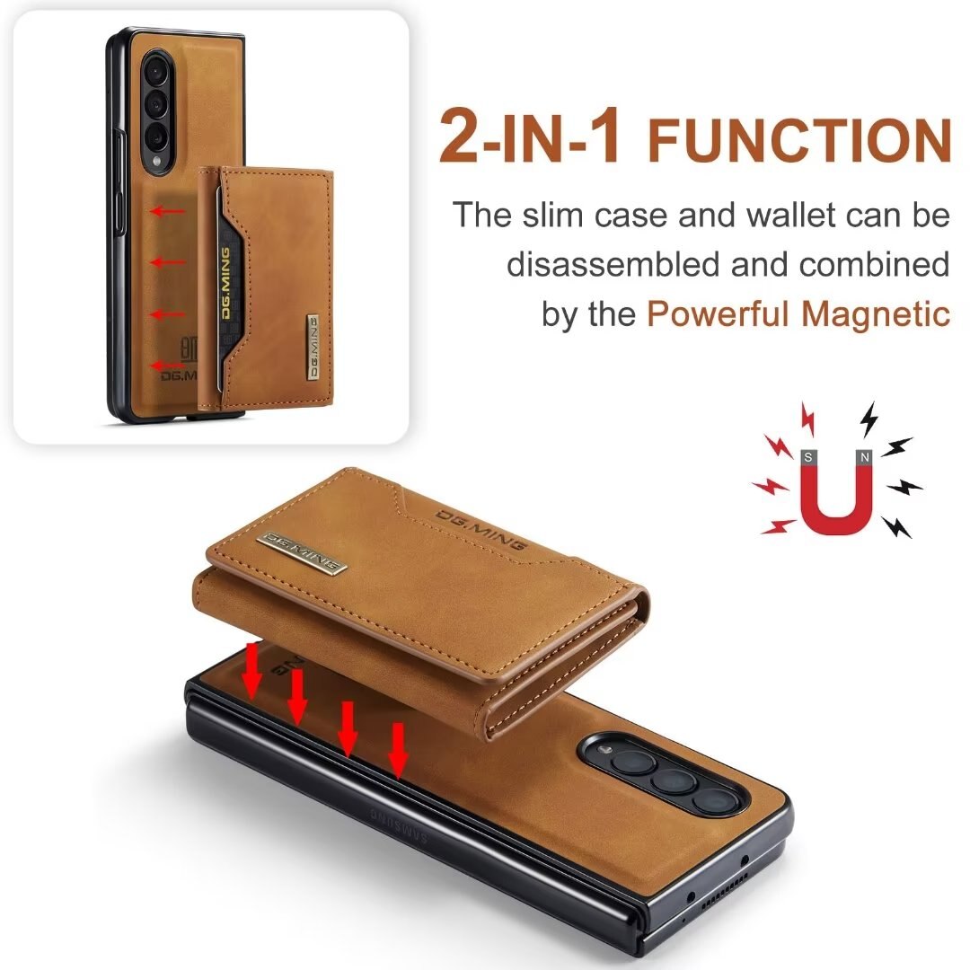 New 2023 Luxury Leather Wallet flip Cover 2 in 1 Detachable Leather Back Cover Case with Card Holder Magnetic - sky-case