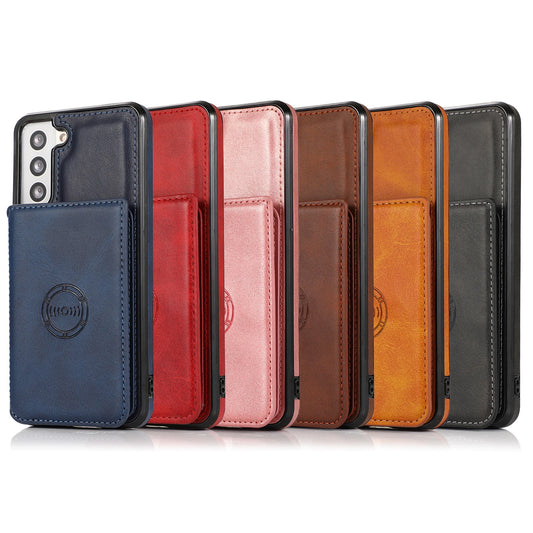 Leather Wallet Case for Samsung Galaxy S23 Ultra S21 S20 Plus S20 Card Slot Wallet Cover - sky-case