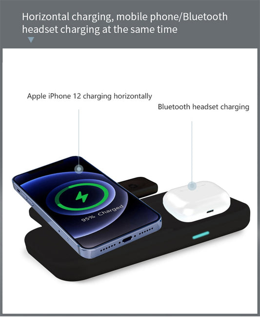 30W Qi Wireless Charger Stand 3 In 1 Qi Fast Charging Dock Station - sky-case
