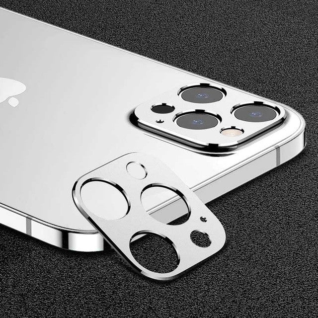 Luxury Camera Metal Ring Case Glass Camera Lens Screen cover Silver / For iPhone 13 Pro - sky-case