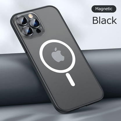magsafe camera lens protection ring glass For iphone 13 / Magnetic Black - sky-case