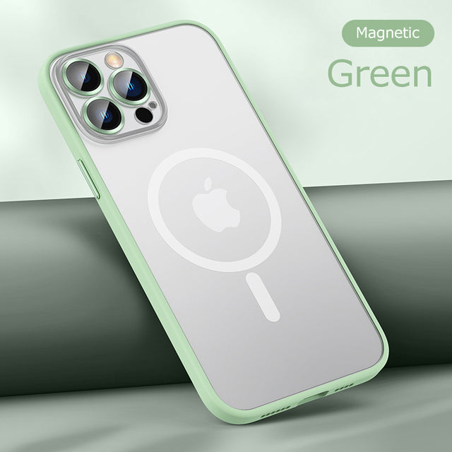 magsafe camera lens protection ring glass For iphone 13pro max / Magnetic Green - sky-case