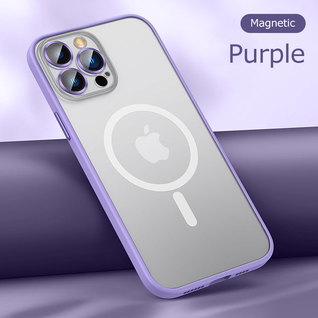 magsafe camera lens protection ring glass For iphone 13pro max / Magnetic Purple - sky-case