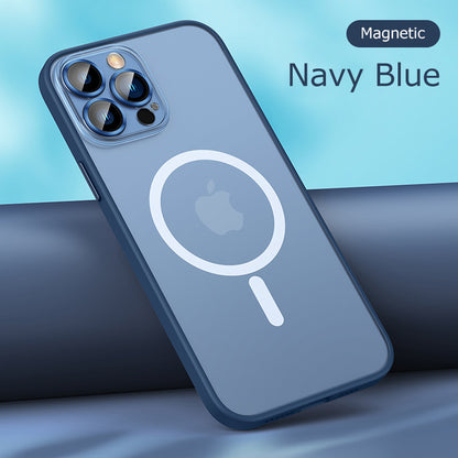 magsafe camera lens protection ring glass For iphone 13pro max / Magnetic Navy Blue - sky-case