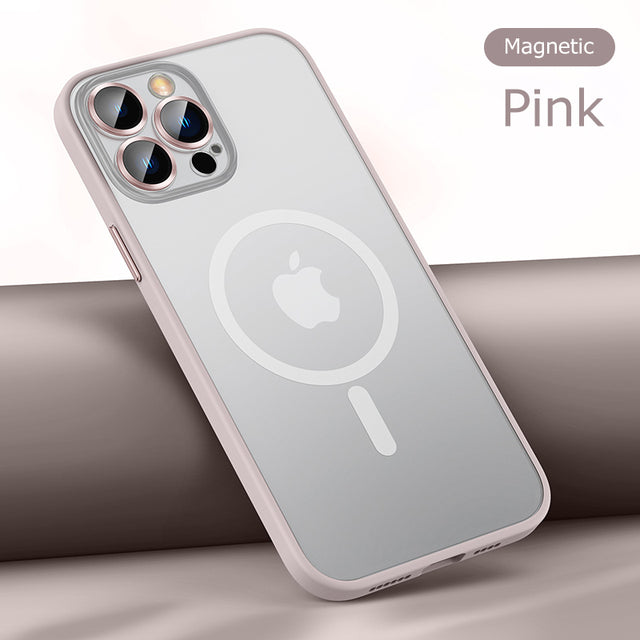 magsafe camera lens protection ring glass For iphone 13pro max / Magnetic Pink - sky-case