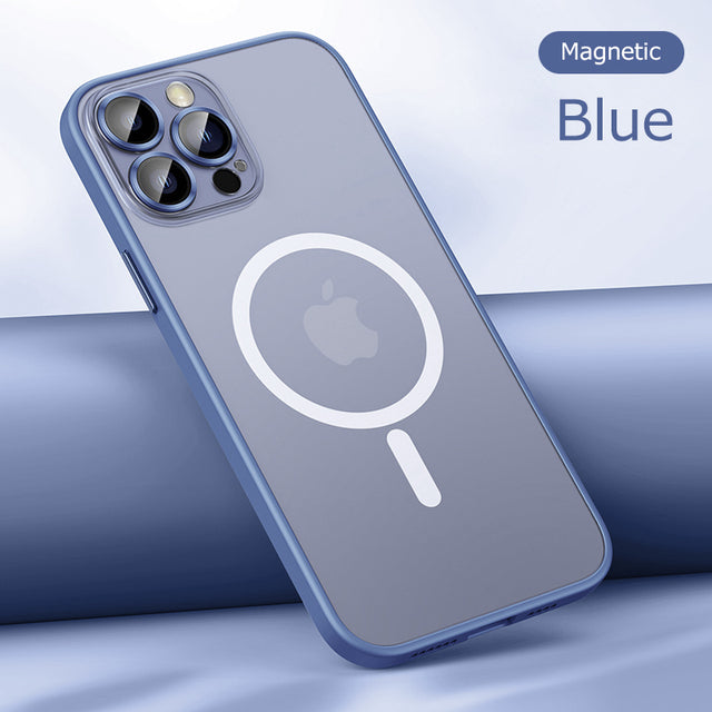 magsafe camera lens protection ring glass For iphone 13 / Magnetic Blue - sky-case