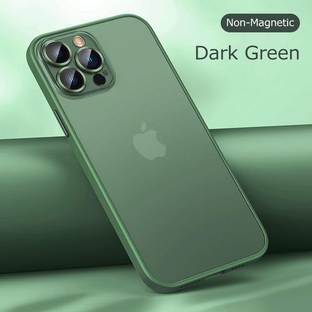 magsafe camera lens protection ring glass For iphone 13 / Magnetic Navy Green - sky-case