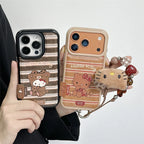 Korean Cute Grid HelloKitty Phone Case - sky-case