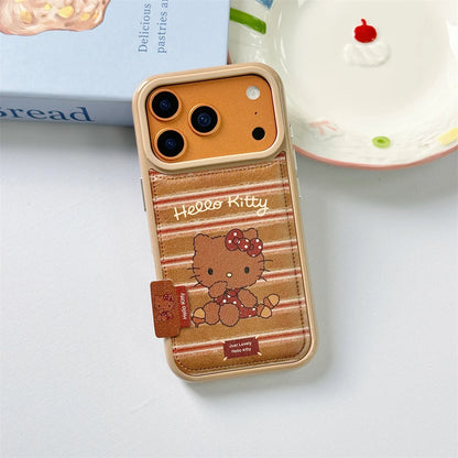 Korean Cute Grid HelloKitty Phone Case - sky-case
