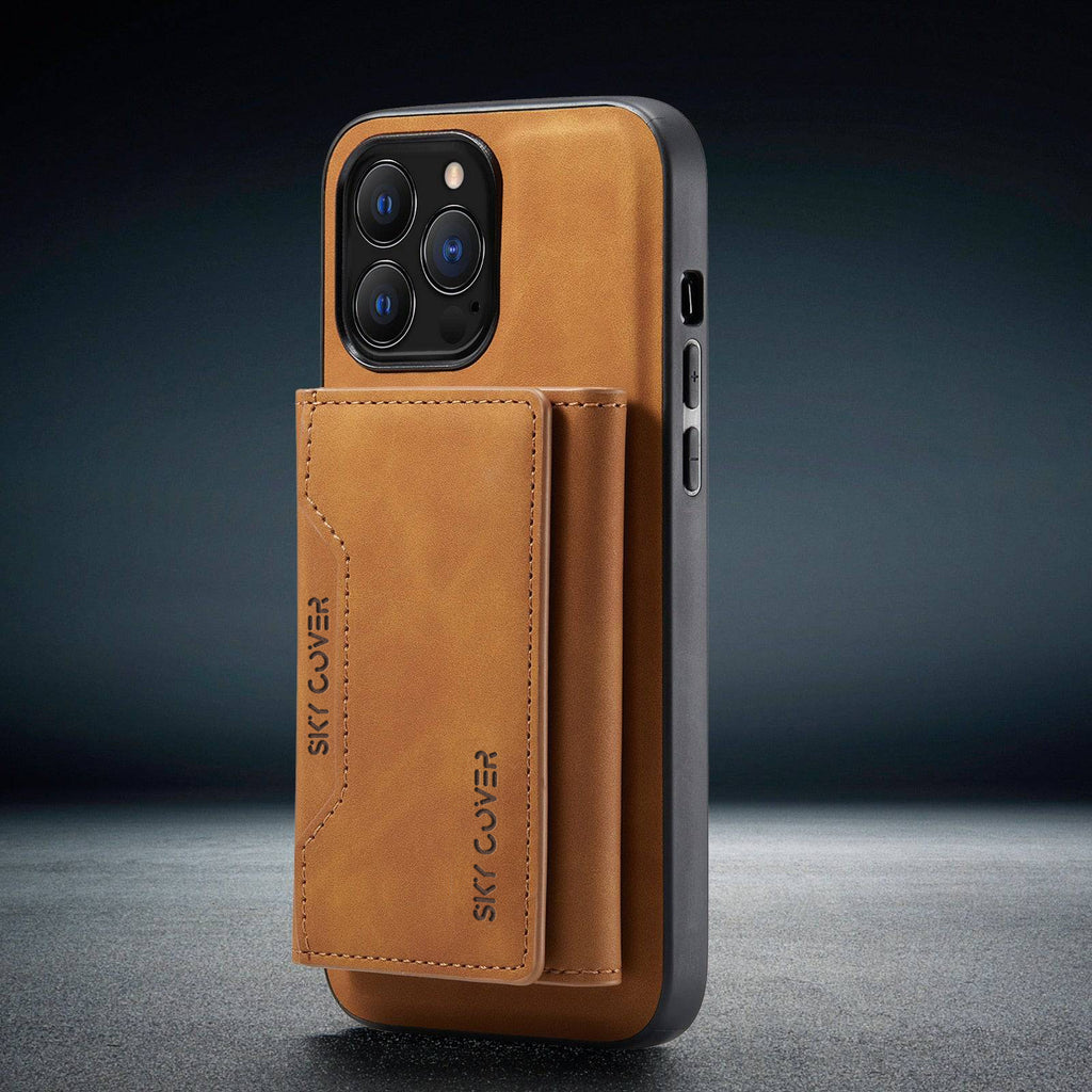 2 in 1 Luxury Leather Wallet Cover Detachable Case with Card Holder compatible with wireless charging MagSafe - sky-case