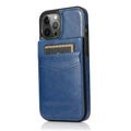 iPhone 15 Pro Case Leather Phone Case for iPhone 15, 14, 13, 12, 11 Pro Max - Card Slot, Cover Stand, Shockproof Cover Blue / IPhone 15 Pro Max - sky-case