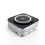 Aluminum Alloy 3-in-1 magnetic foldable wireless charger for iPhones 15, 14, 13, 12, all AirPods and Apple Watches - sky-case