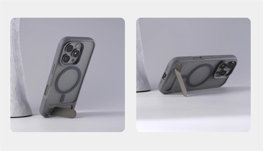 Invisible Magnetic Matte Kickstand Case - sky-case