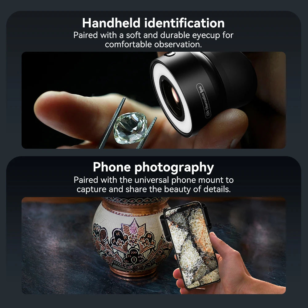 120X Jewelry Lens with Eyecup & LED Light for iPhone - sky-case
