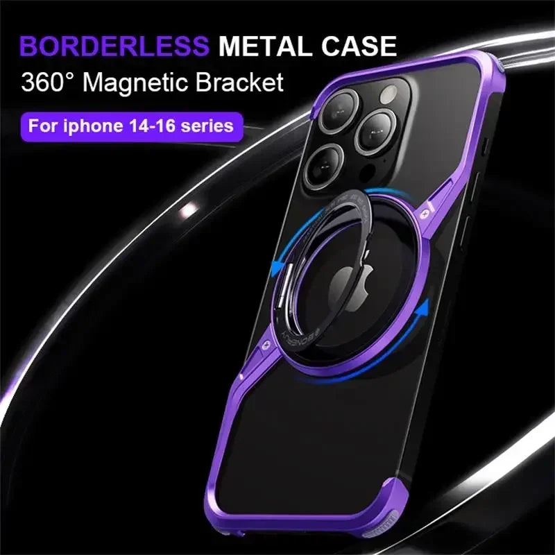 Rotating Stand Aluminum Metal Frameless Cover - sky-case