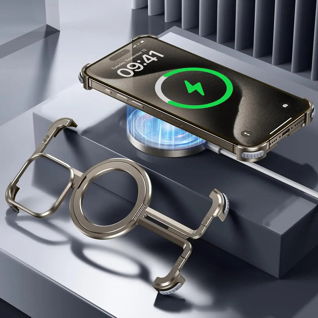 Luxury Magsafe Metal Frameless Aluminum Cover For iPhone 15 14 Pro Max - sky-case