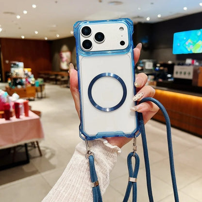 MagSafe Shockproof Crossbody Clear Case - sky-case