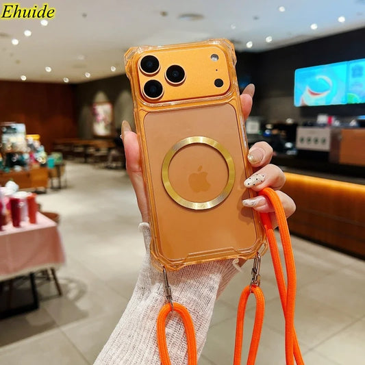 MagSafe Shockproof Crossbody Clear Case - sky-case