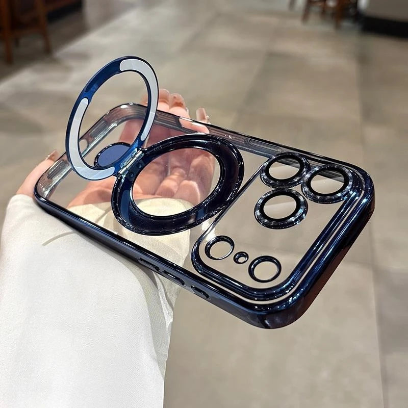 Luxury Plating MagSafe Magnetic Bracket Case - sky-case