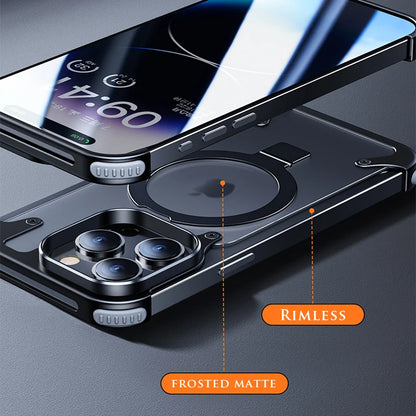 Luxury Metal case magnetic stand Matte Phone Cover - sky-case