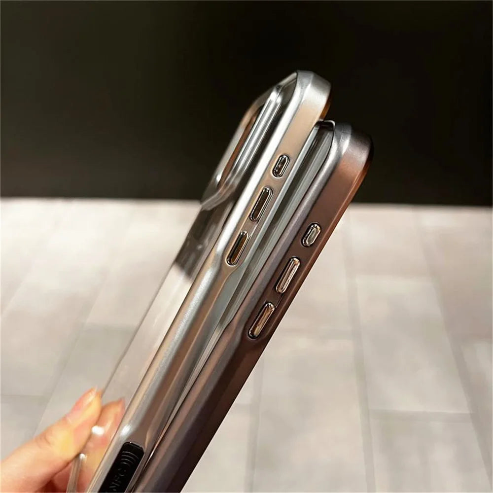 Luxury Plating Slender Waist Transparent Cover - sky-case