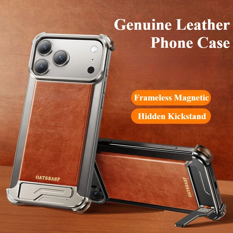 Luxury Oatsbasf Frameless Leather Magnetic Case - sky-case