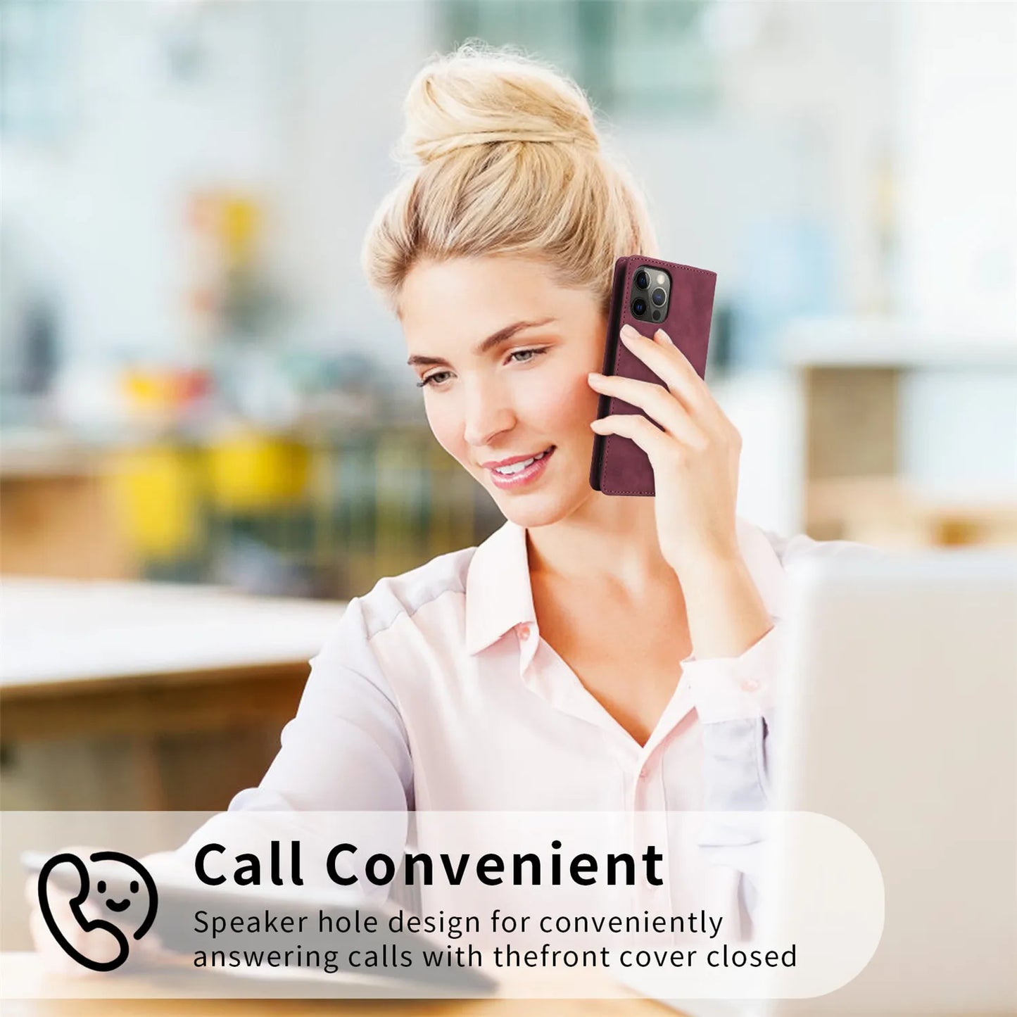 Luxury Leather Flip Phone Case for Samsung Galaxy Wallet Cover - sky-case