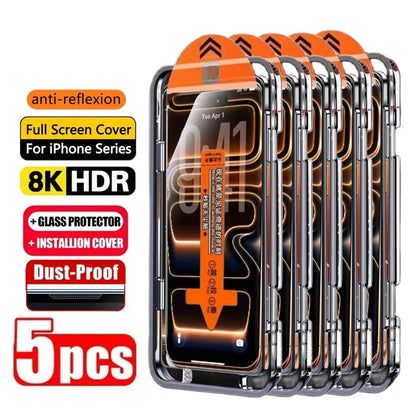 5PCS 8K HDR Anti-Glare Tempered Glass Screen Protector