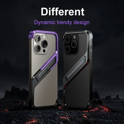 Luxury Metal Geometric Rimless Aluminum Phone  Cover