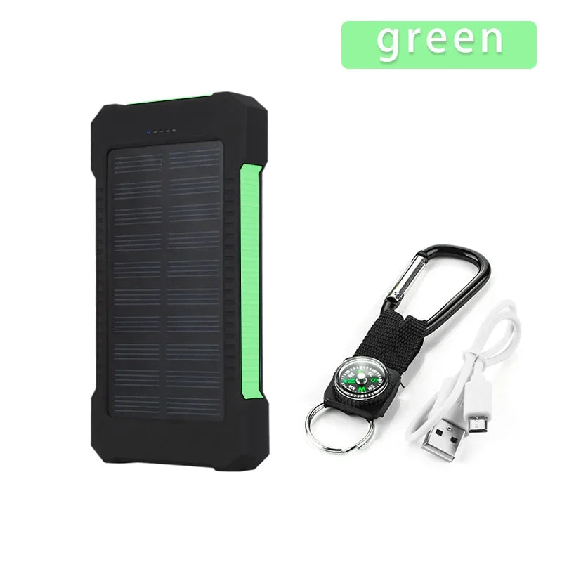 200000mAh Portable Solar Power Bank External Battery Fast Charging Waterproof For All Phones With SOS Flashlight Power Bank - sky-case
