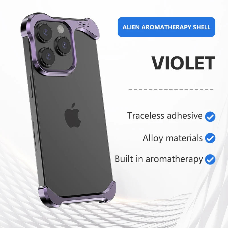 Luxury Aluminum Alloy Bumper Metal Cover Purple / For iPhone 16 - sky-case