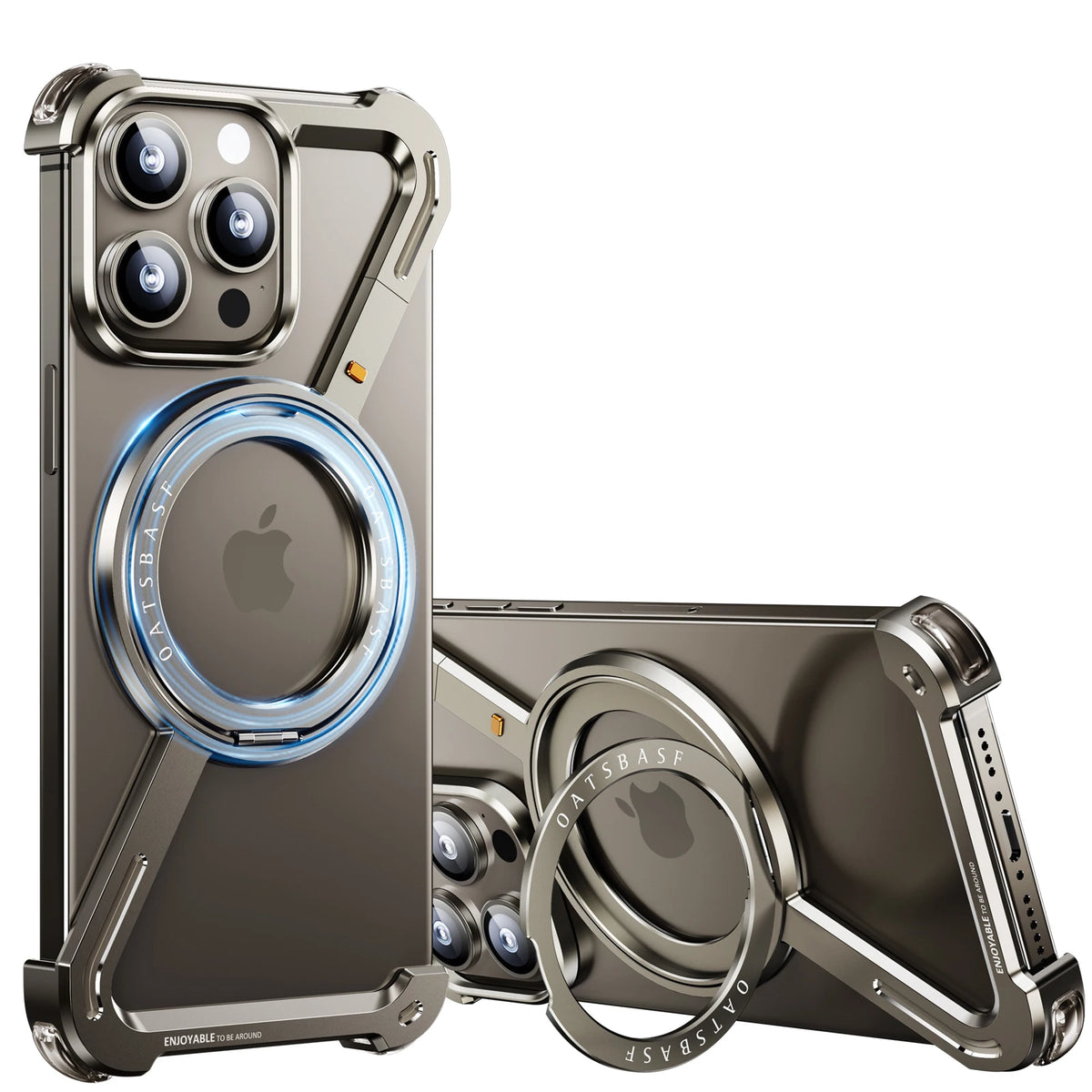 Luxury Aluminum Alloy Frame 360° Rotation Shape Metal Holder Phone Cover - sky-case