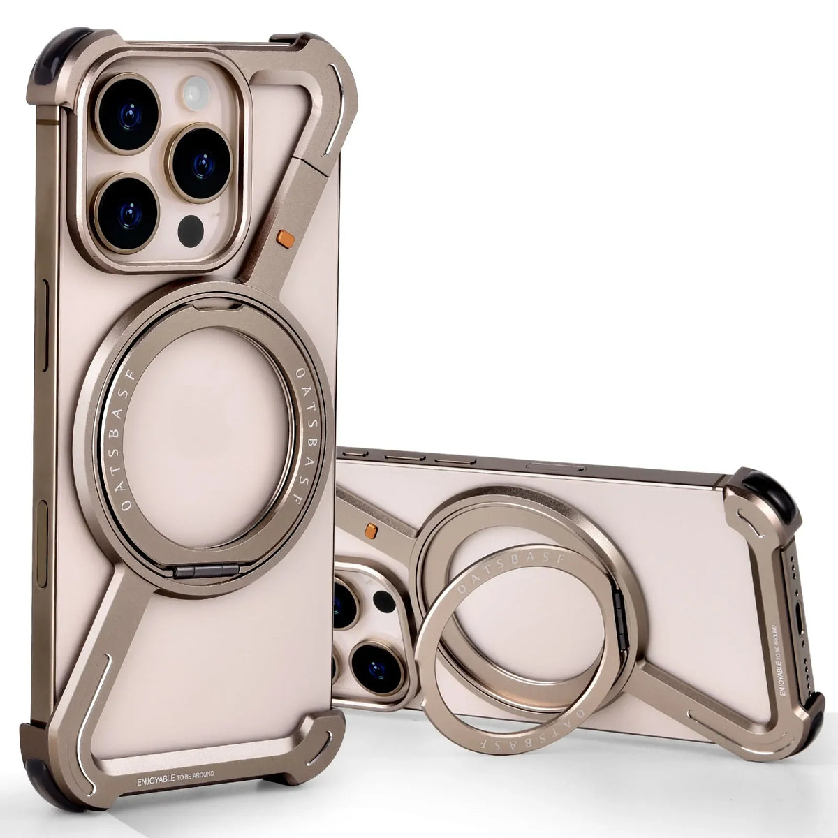 Luxury Aluminum Alloy Frame 360° Rotation Shape Metal Holder Phone Cover - sky-case