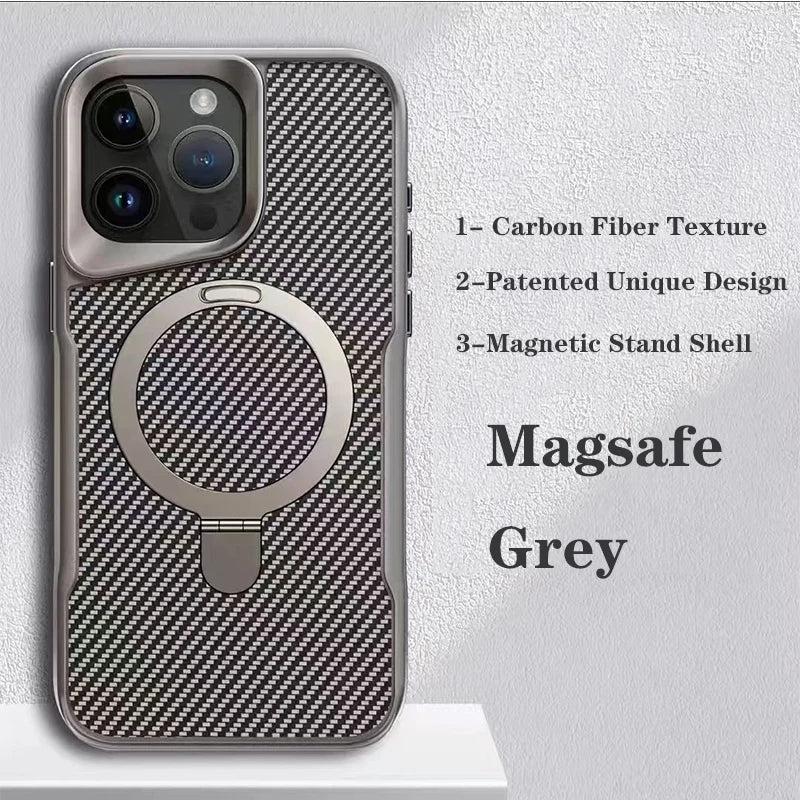 Luxury Magsafe Slim Mat Phone Cover Grey / Case & Holder / For iPhone 16 Plus - sky-case